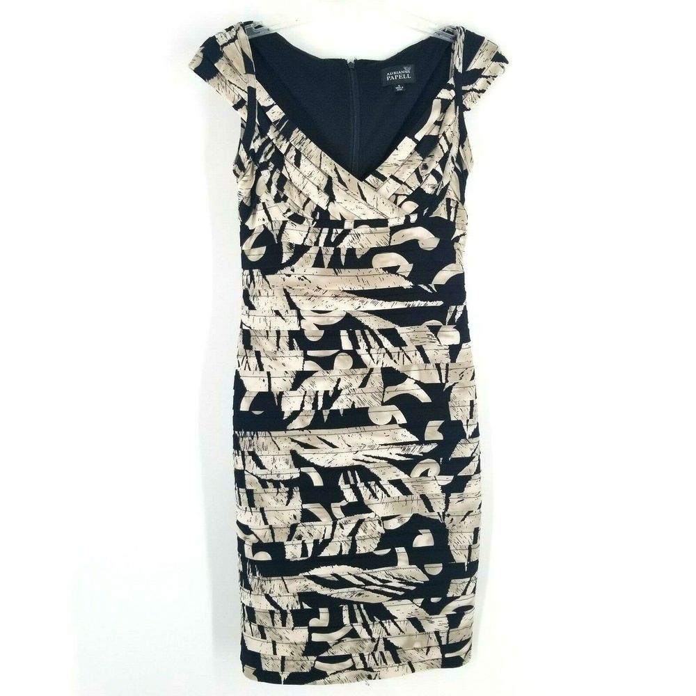 Adrianna Papell Bandage Bodycon Dress V Neck